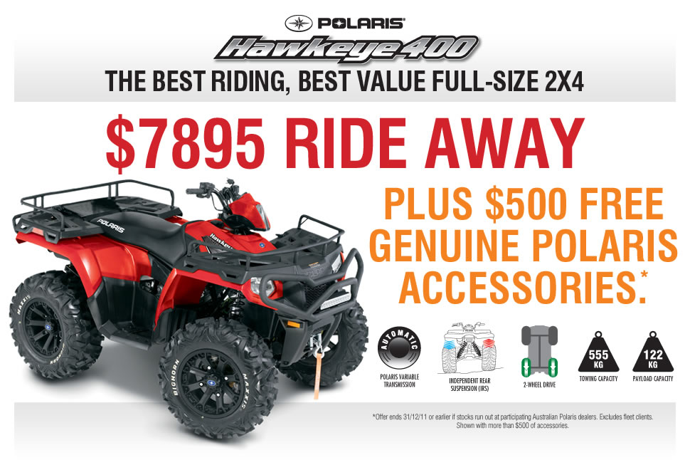 Hawkeye 400 ATV - Polaris ATVs Australia & New Zealand: ATVs, RANGER ...